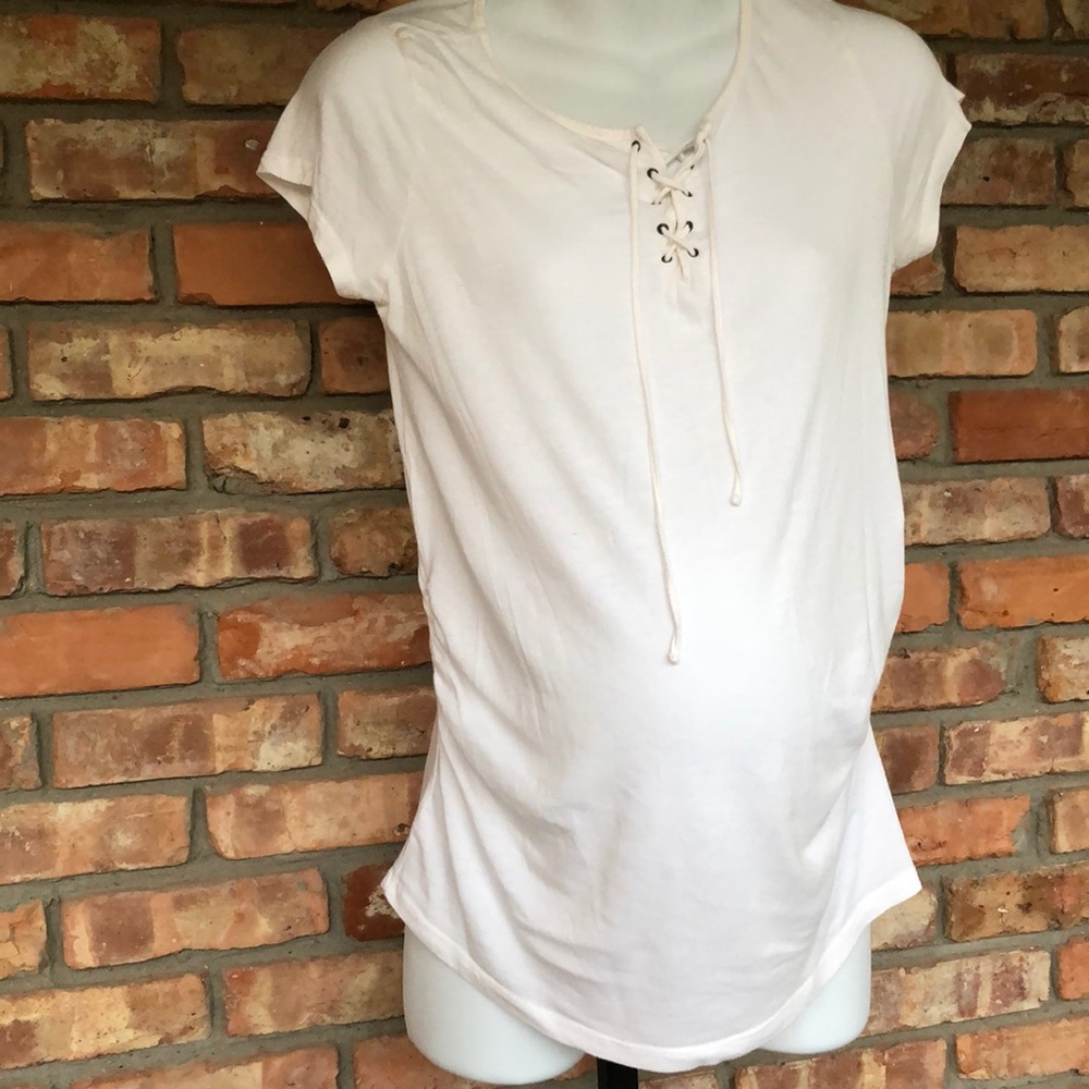 New Look Maternity white drawstring t-shirt